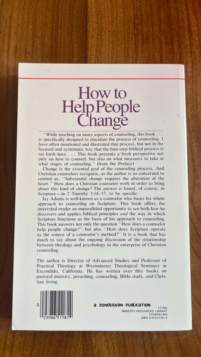 How to help people change Jay Adams