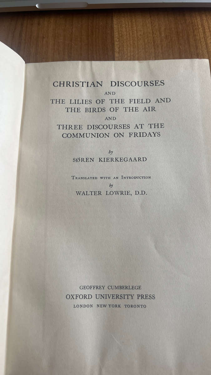 Christian discourses - Soren Kierkeegaard