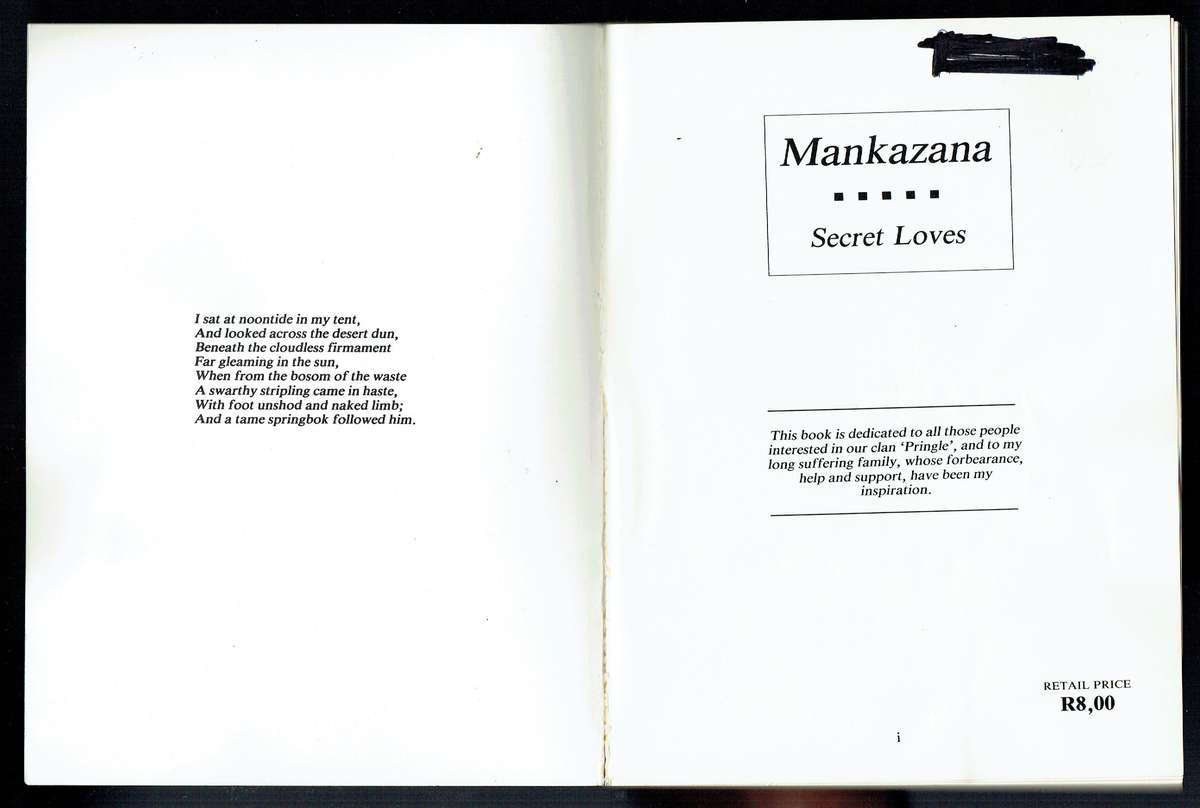 Eric Pringle, Mankazana: Secret Loves