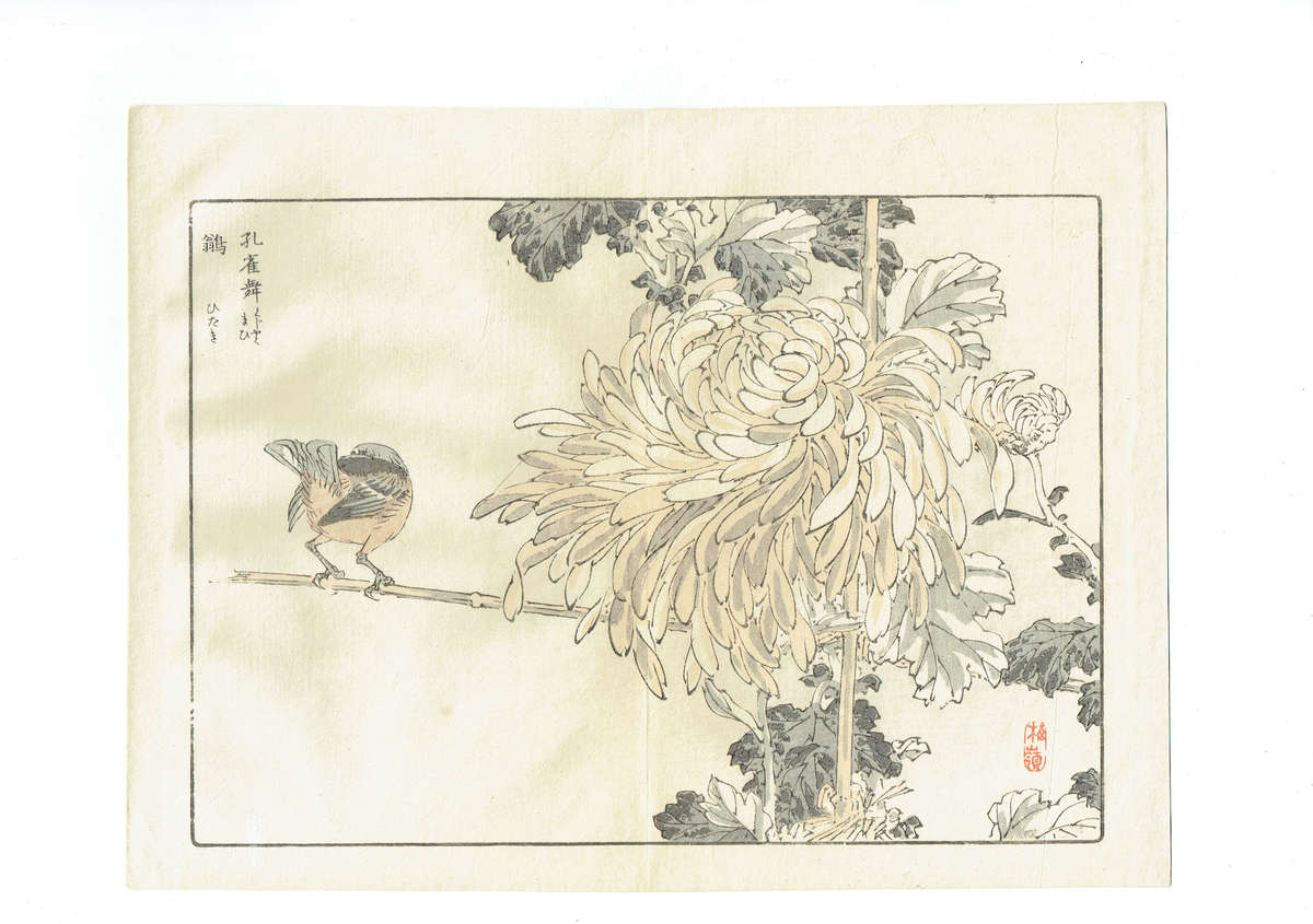 Ten Original Japanese woodblock prints by Kono Bairei, Meiji period. 1890s.