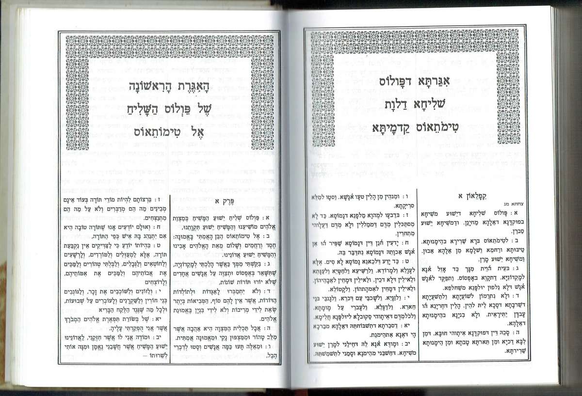 Aramaic Peshitta text of New Testament with Hebrew translation (Biblical Studies)