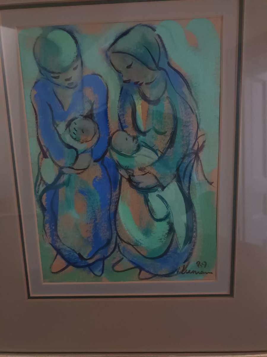 Niemann: Mixed media of two mothers nursing their children