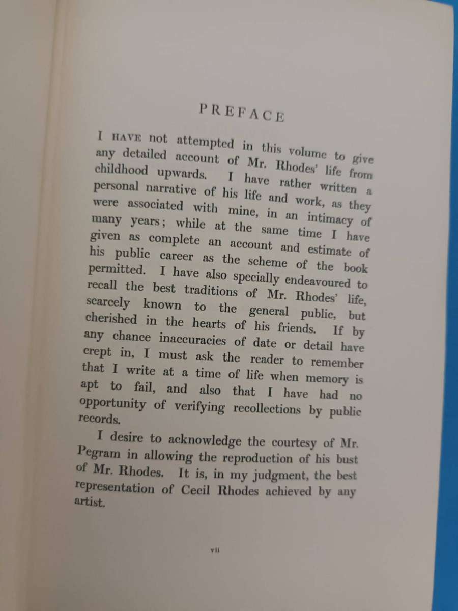 The Right Honourable Cecil John Rhodes: A Monograph and a Reminiscence (1910)
