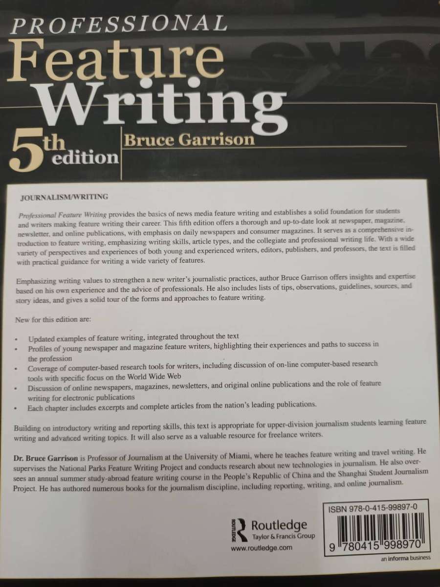 Professional Feature Writing (Bruce Garrison)