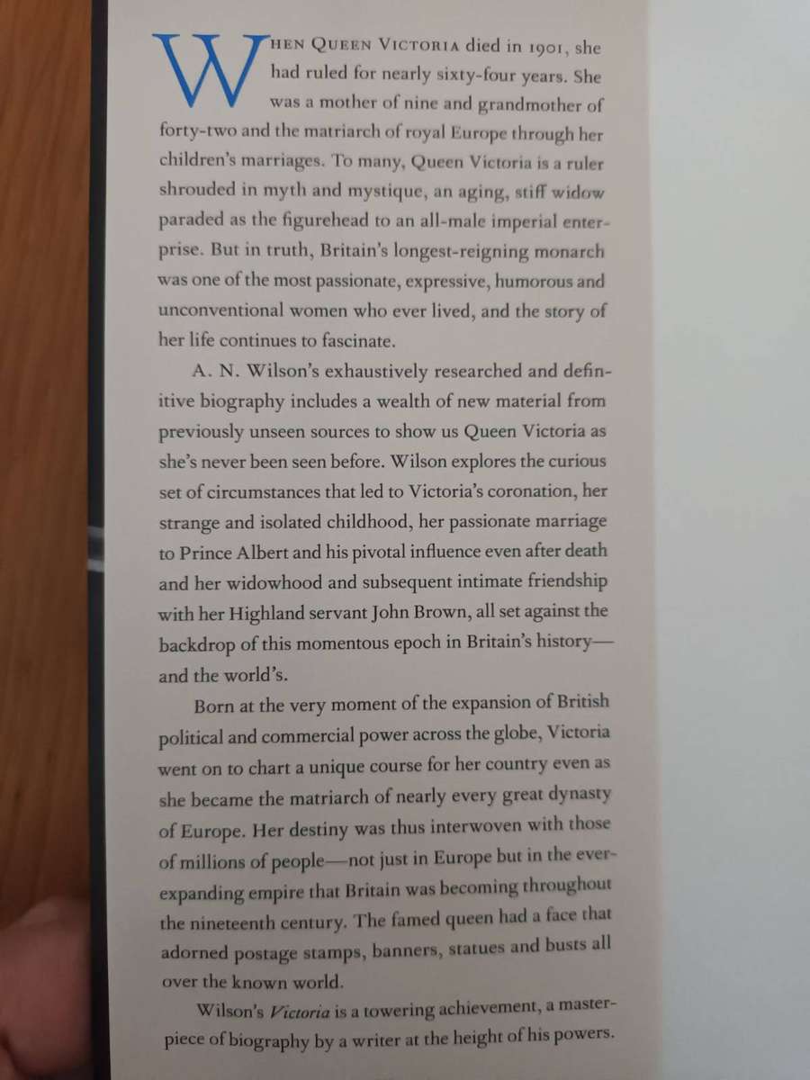 A. N. Wilson, Victoria: a Life. HARD COPY WITH DUSTWRAPPER, EXCELLENT CONDITION
