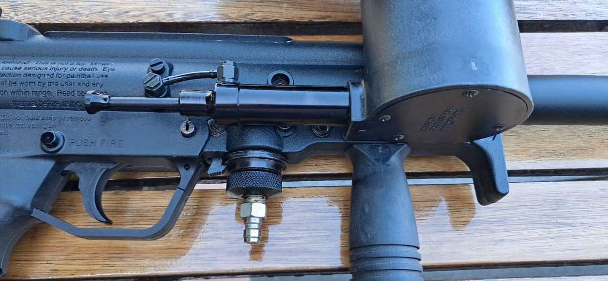 Tippmann A-5 STEALTH .68 Calibre Semi-Automatic (open bolt blow-back)