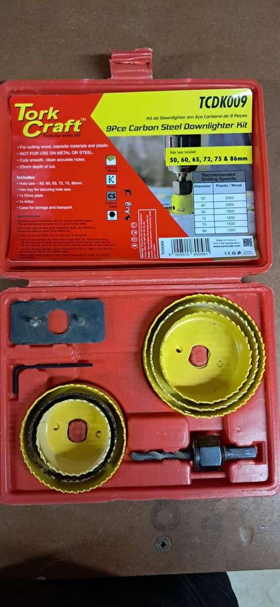 Tork Craft Downlighter Installers Kit 9 Pce In Case