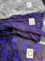 Various lace fabrics