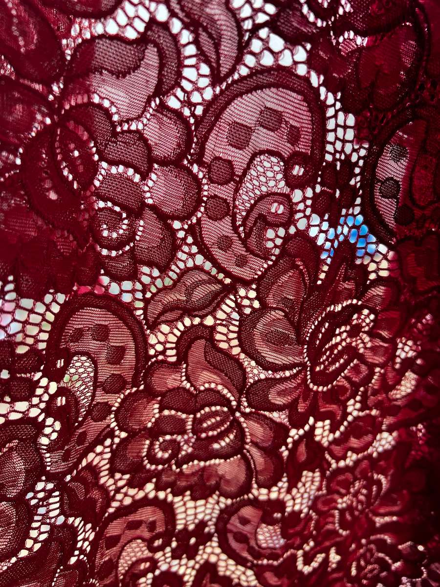 Wine red stretch fabric