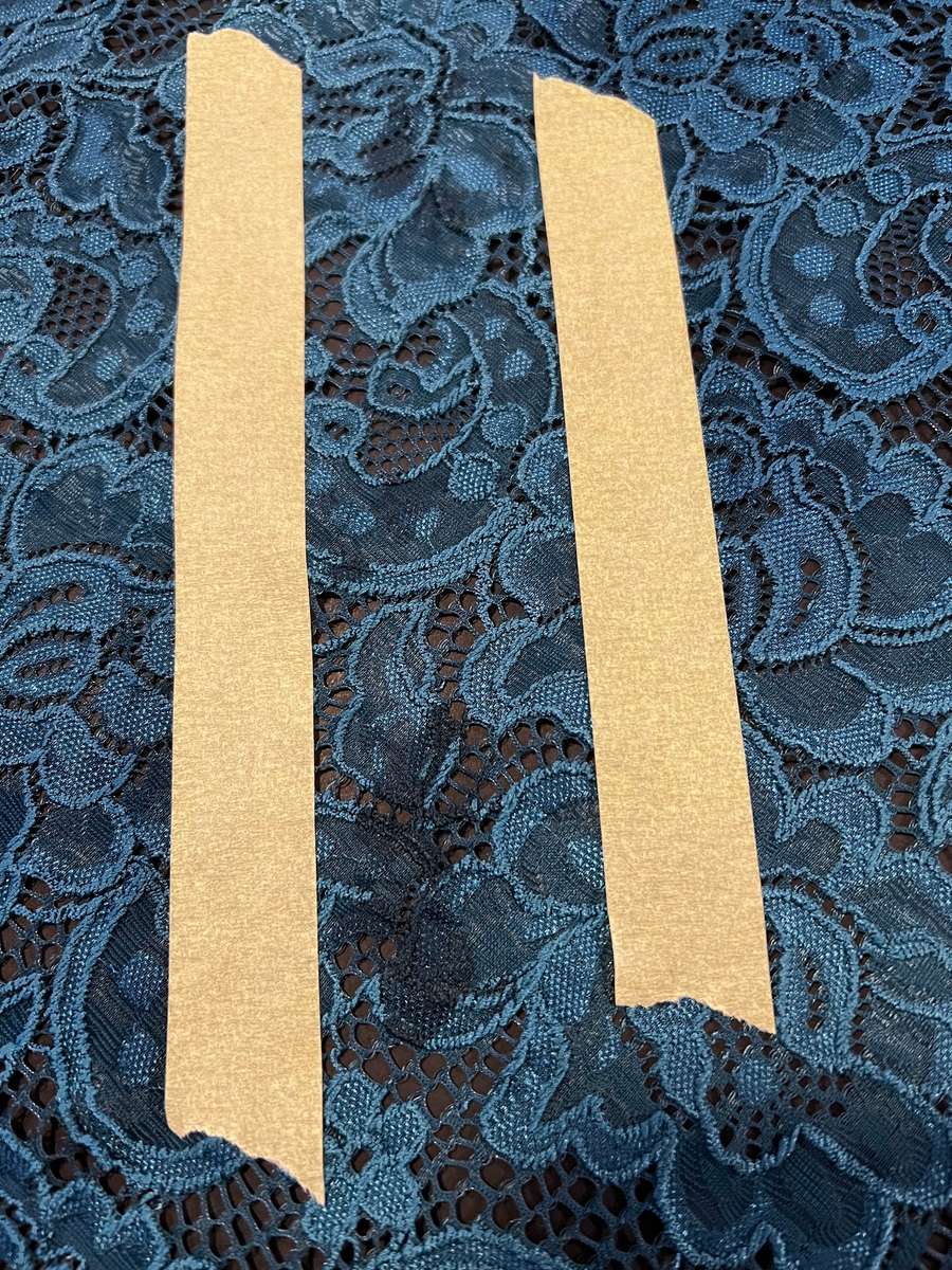 Emerald stretch lace fabric