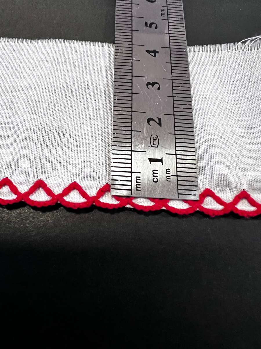 Assorted mixed bundle Anglaise and other lace / trim (mainly white, pink and red)