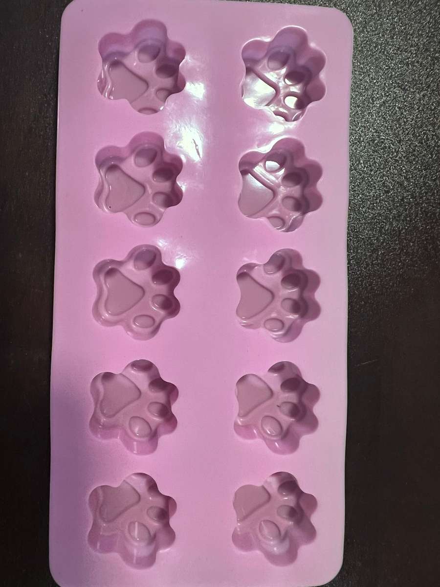 silicone soap moulds  (paws and doggy treats)