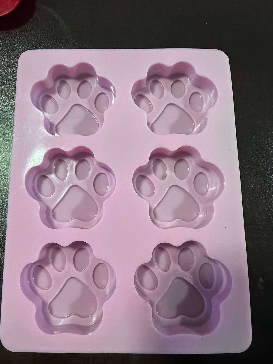 silicone soap moulds  (paws and doggy treats)