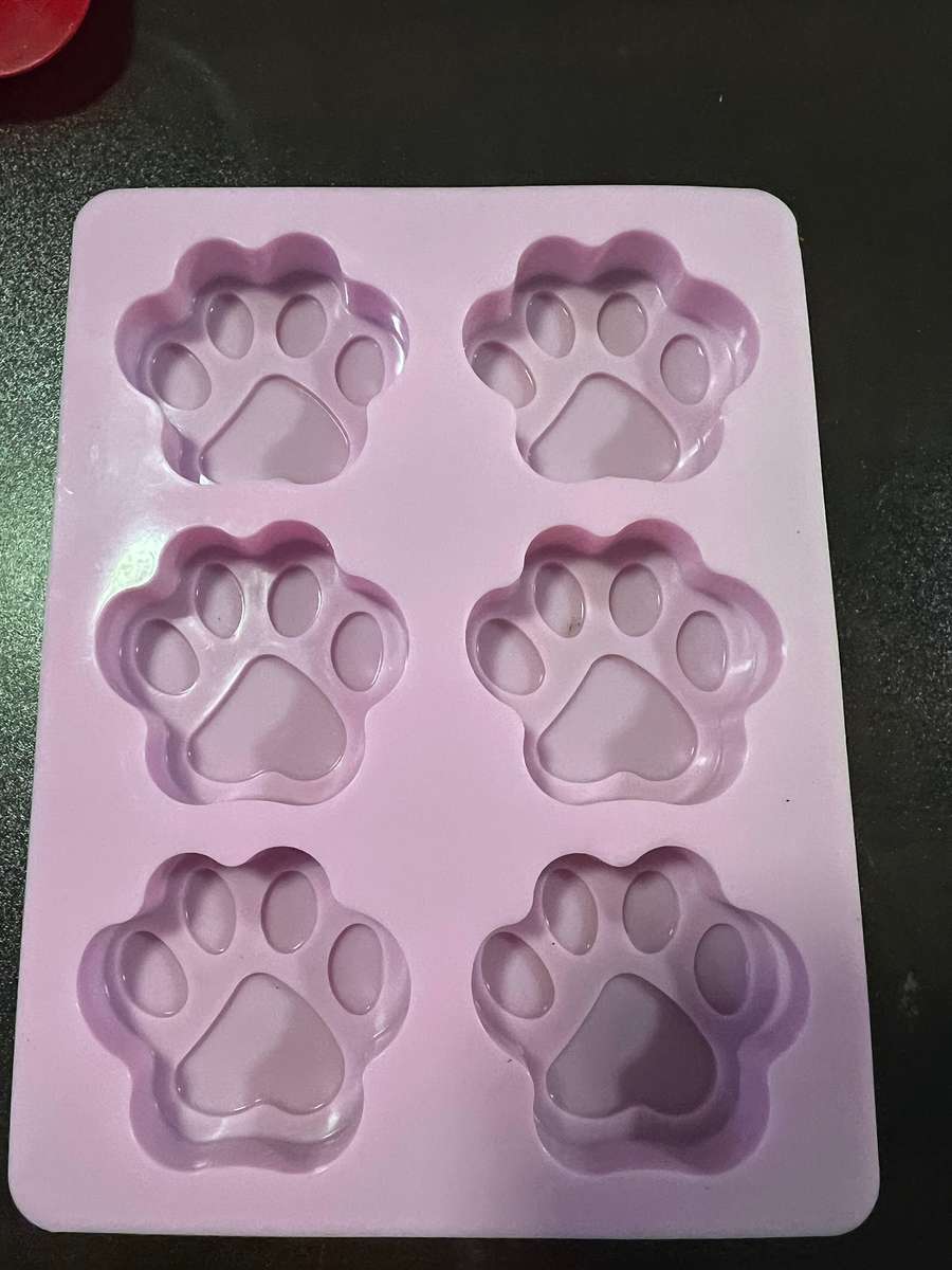 silicone soap moulds  (paws and doggy treats)