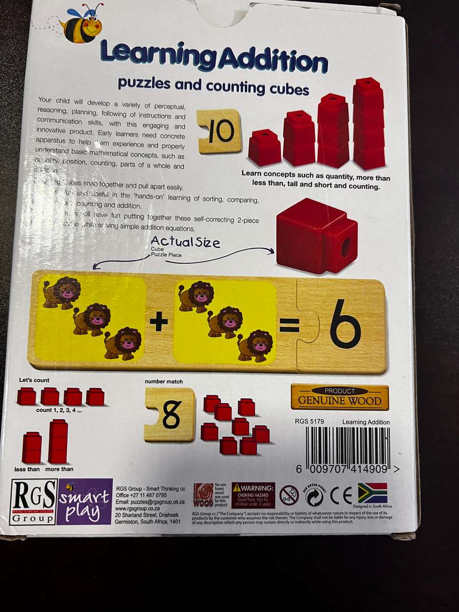 Learning addition (Puzzles and counting cubes) 1 - 10
