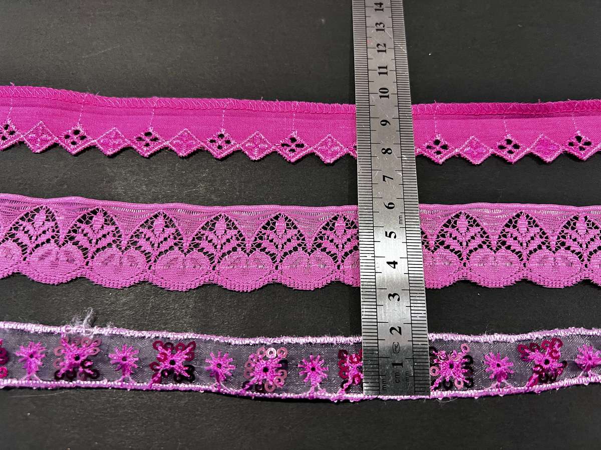 Assorted Pink lace / trim bundle