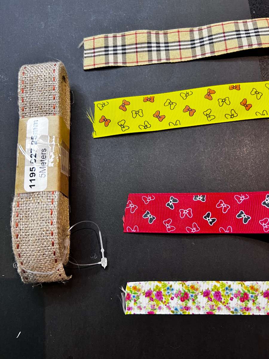 Assorted twill tape / ribbon / trims