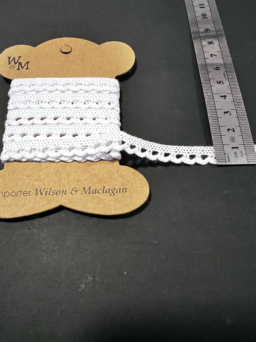 White  crochet and crochet like lace / sewing trim bundle