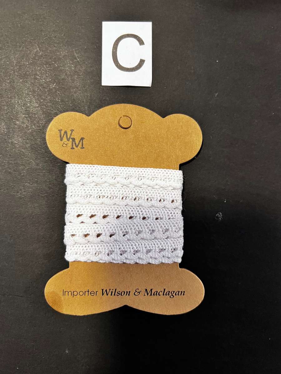 White  crochet and crochet like lace / sewing trim bundle