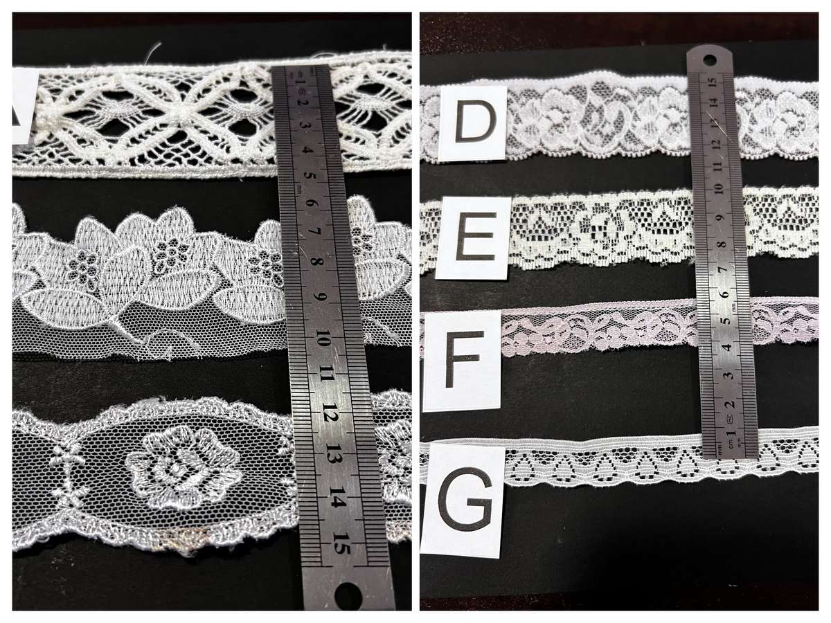 Assorted bundle of lace / trim (light coloured)