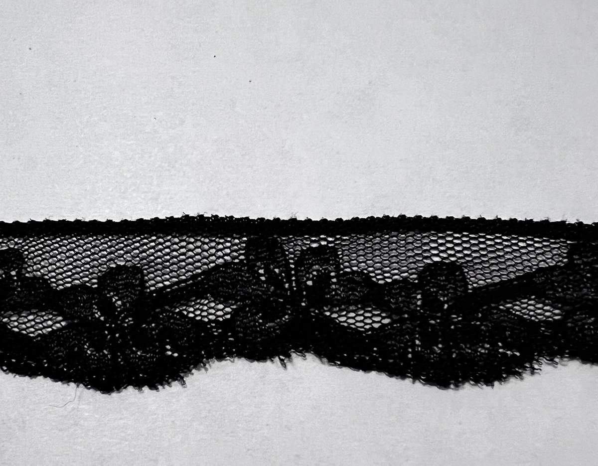 Red and Black 25 mm nylon lace trim