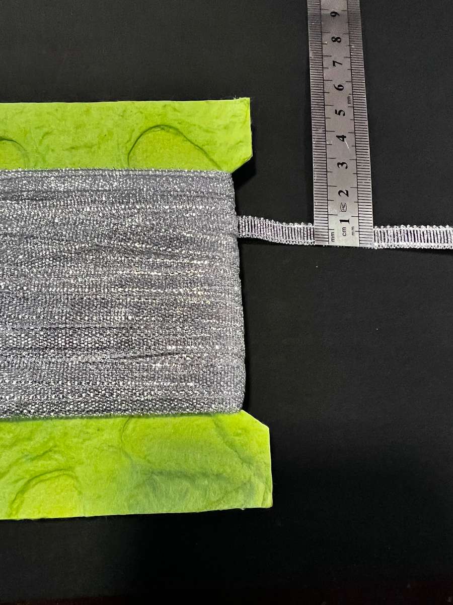 Assorted trims - ribbon (turquoise and silver), trim (purple)