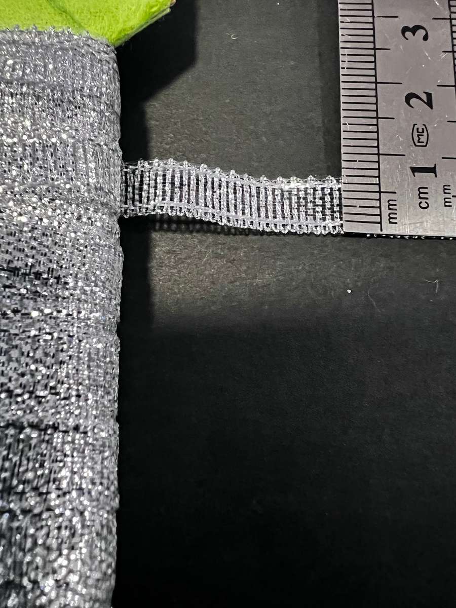 Assorted trims - ribbon (turquoise and silver), trim (purple)