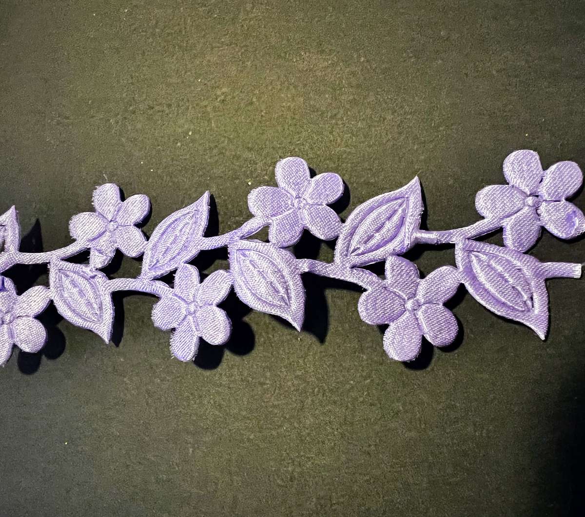 Assorted trims - ribbon (turquoise and silver), trim (purple)