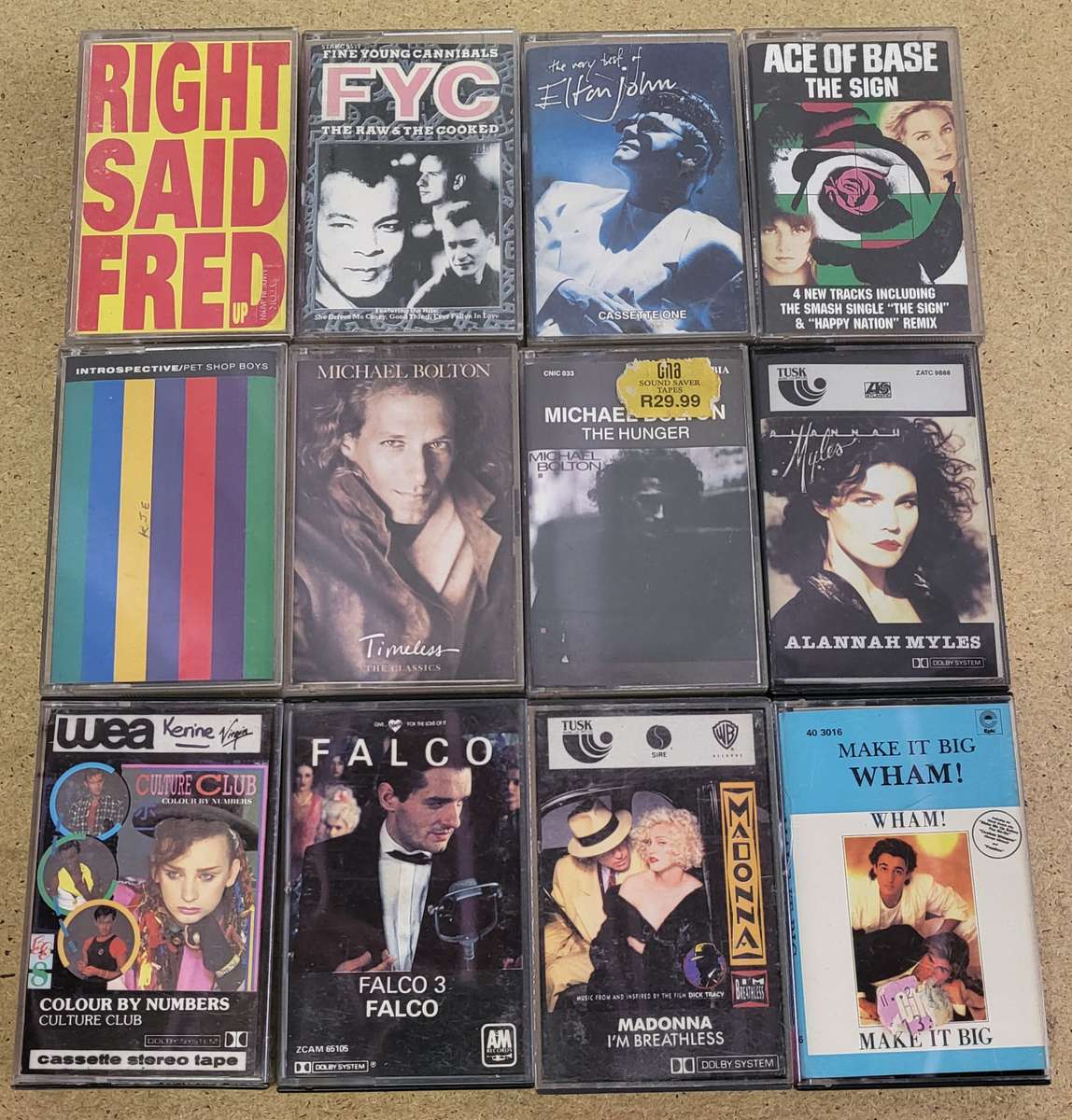 12 Original Audio Cassette Tapes
