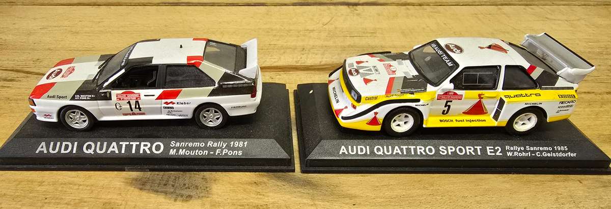 2 AUDI QUATTRO MODEL CARS TO HIGHEST BIDDER