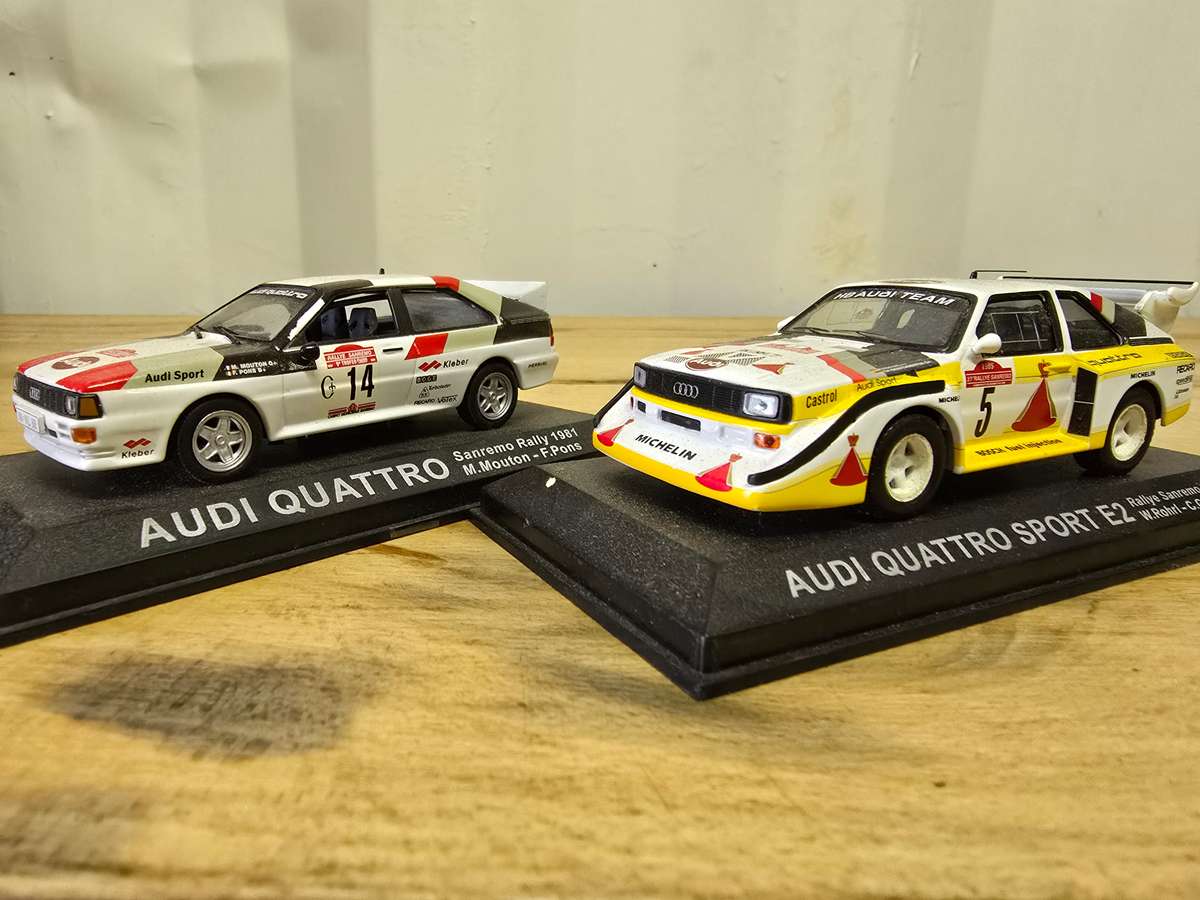 2 AUDI QUATTRO MODEL CARS TO HIGHEST BIDDER