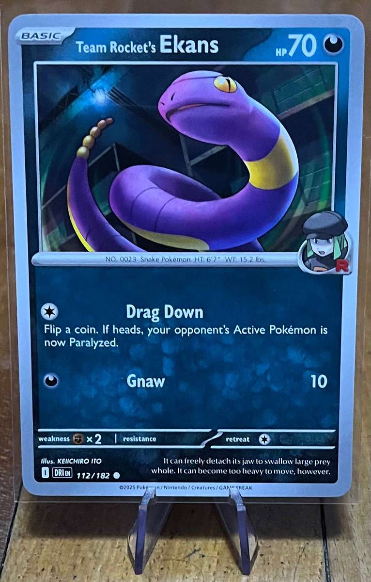 Pokémon Team Rocket's Ekans 112/182  Destined Rivals  Normal