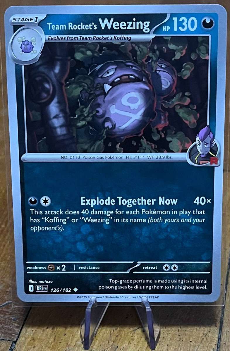 Pokémon Team Rocket's Weezing 126/182  Destined Rivals  Normal