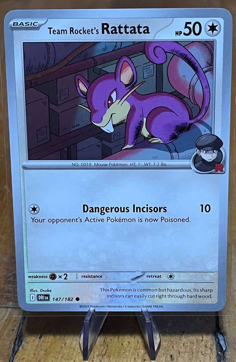 Pokémon Team Rocket's Rattata 147/182  Destined Rivals  Normal