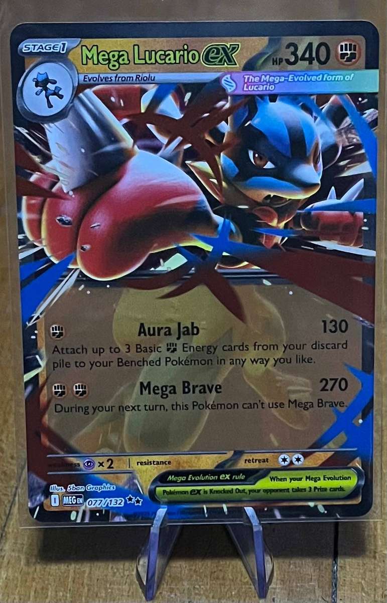 Pokémon Mega Lucario ex 77/132  Mega Evolution  Holo