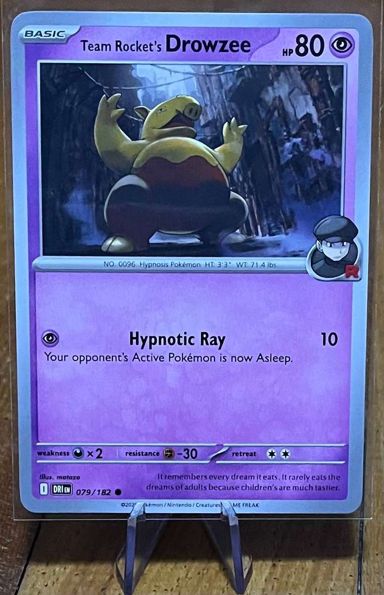 Pokémon Team Rocket's Drowzee 79/182  Destined Rivals  Normal
