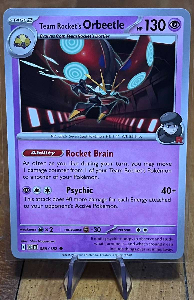 Pokémon Team Rocket's Orbeetle 89/182  Destined Rivals  Normal