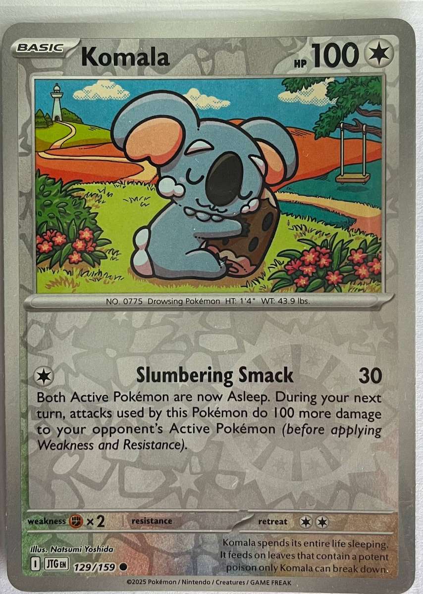 Pokémon  Journey Together - 129/159 Komala - Reverse Holo