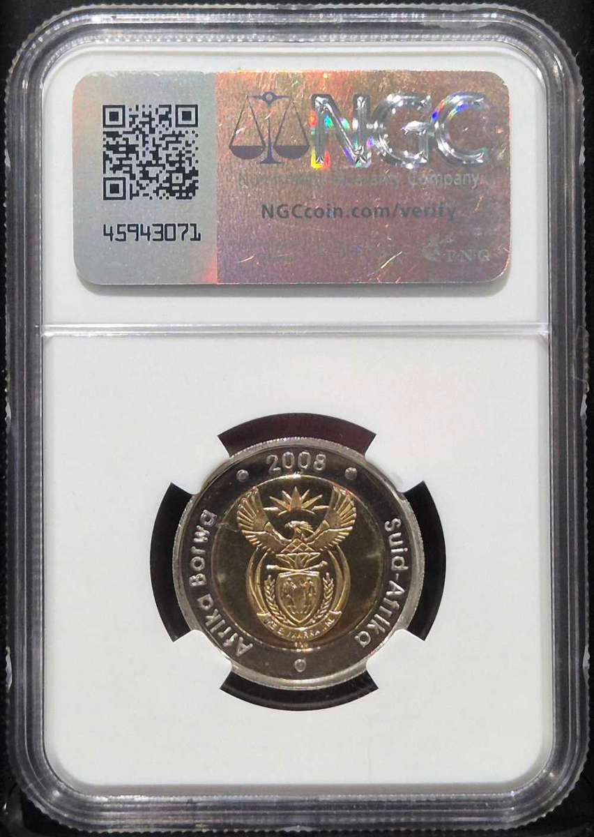 2008 CW PL68 NGC Oom Paul Press R5 coin