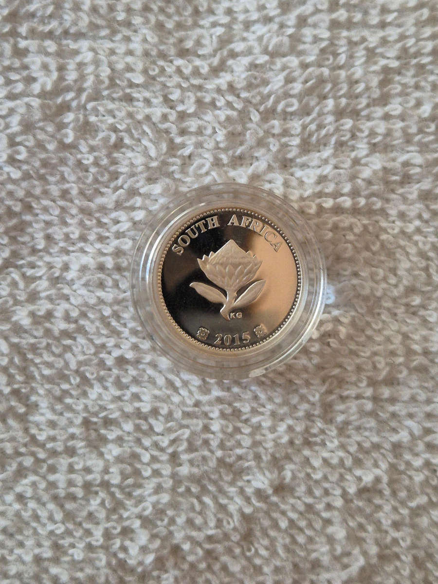 2015 South African 1oz Proof R2 coin - Steam Locomotive Class 19D & 2½ Tickey combo