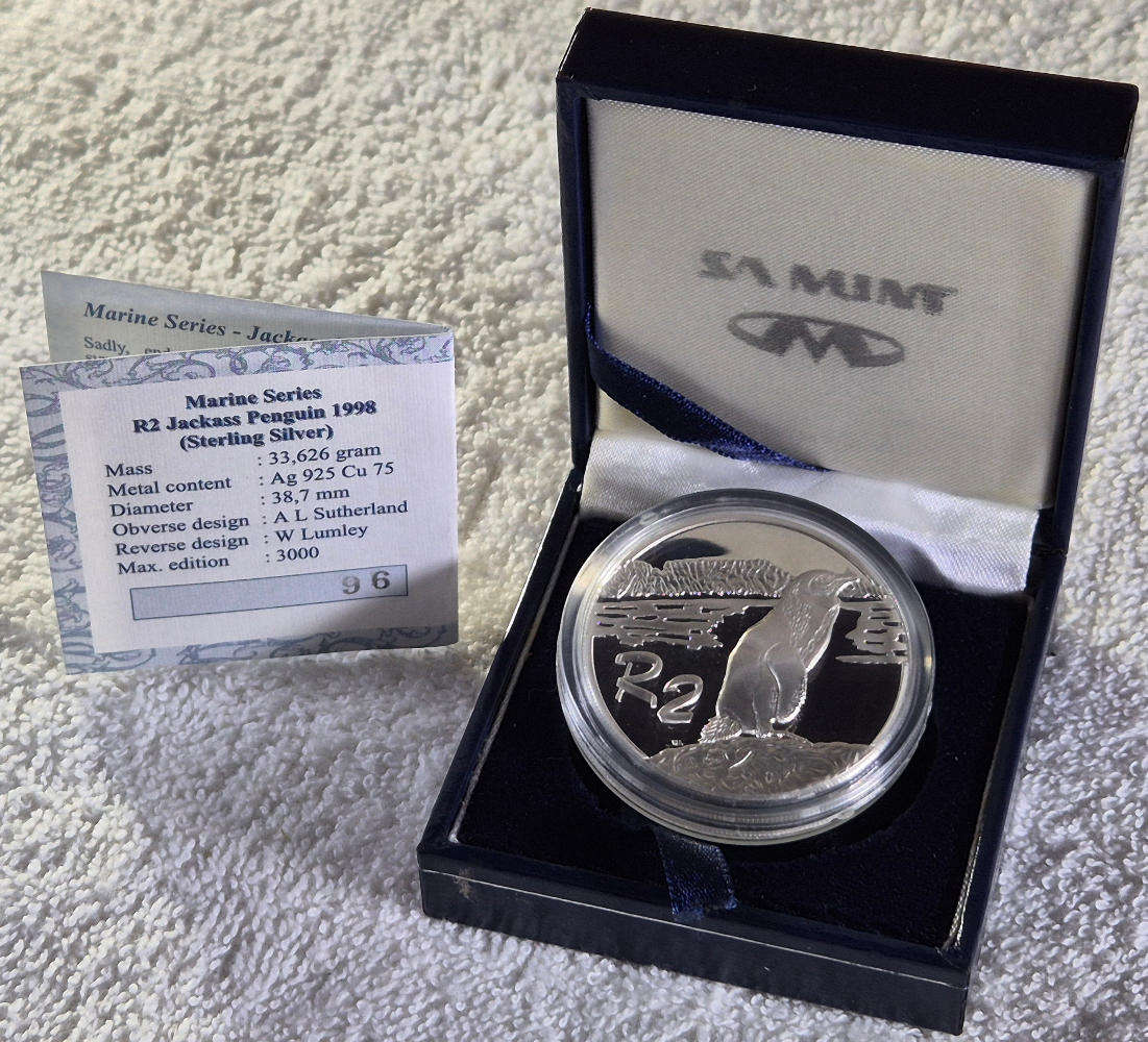 1998 Marine Series - Jackass Penguin 1oz Silver R2 coin