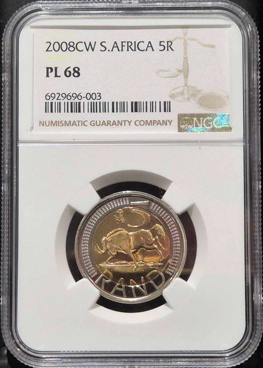2008 CW PL68 NGC Oom Paul Press R5 coin