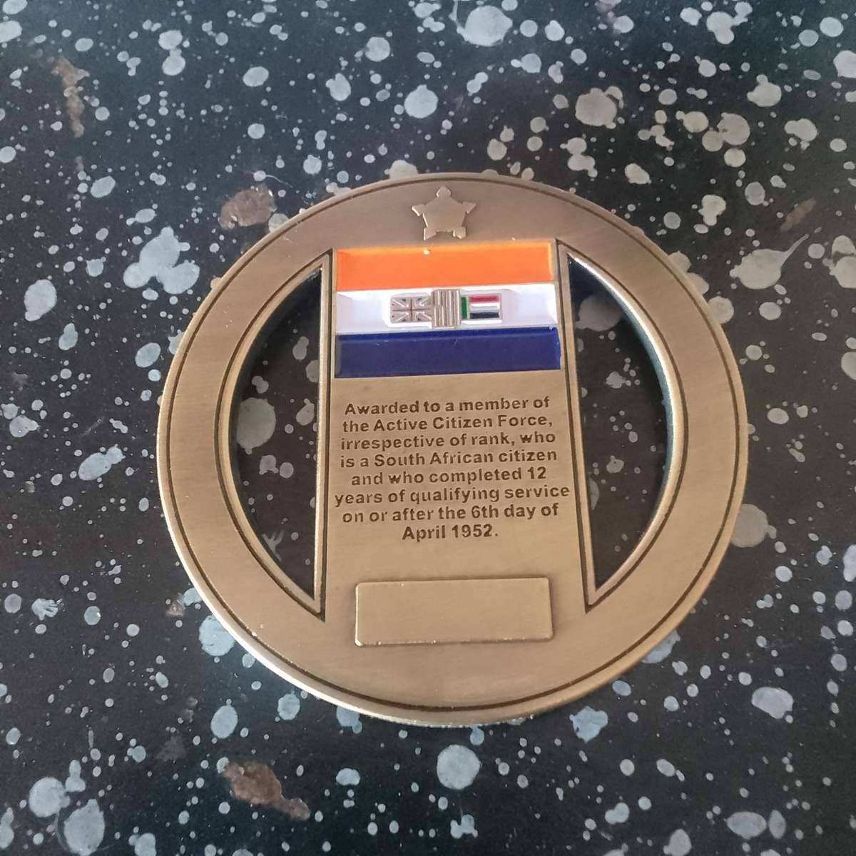 John Chard Medal coin. Dia. 50mm