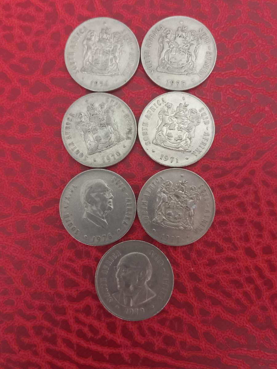 Selling per coin 1970's 50cent coins.Memory lane!!(70,71,74,75,76,77,79)