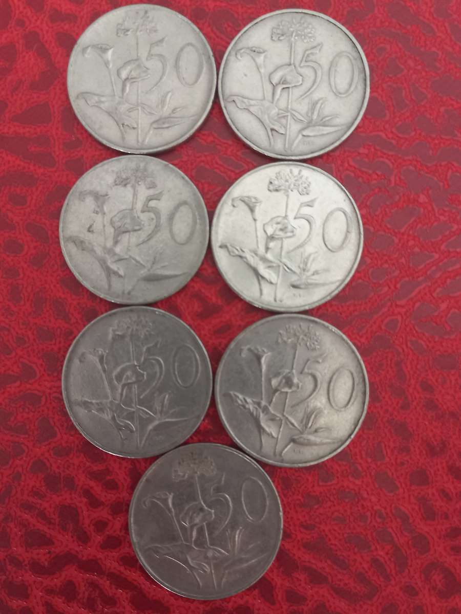 Selling per coin 1970's 50cent coins.Memory lane!!(70,71,74,75,76,77,79)