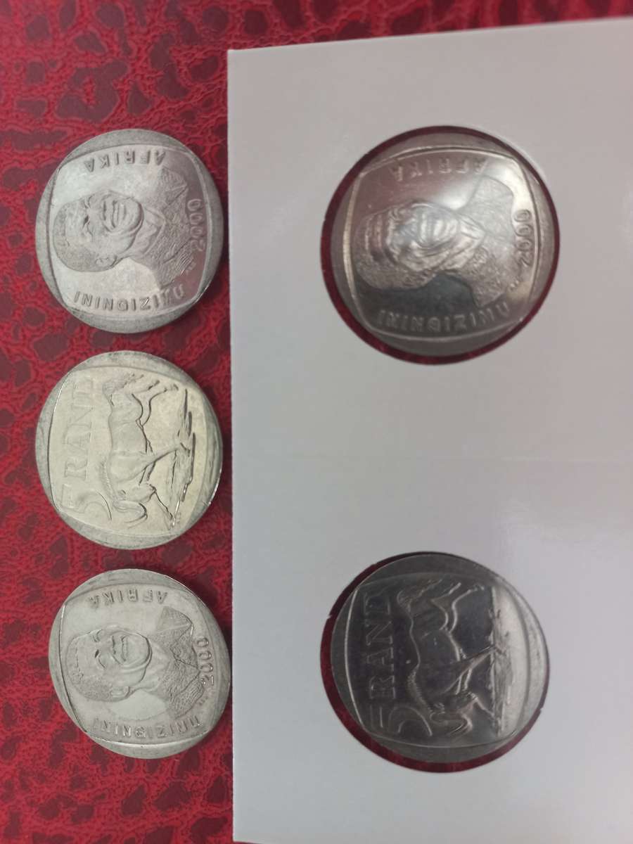 2000 R5 NELSON MANDELLA SMILEY!!Bid per coin