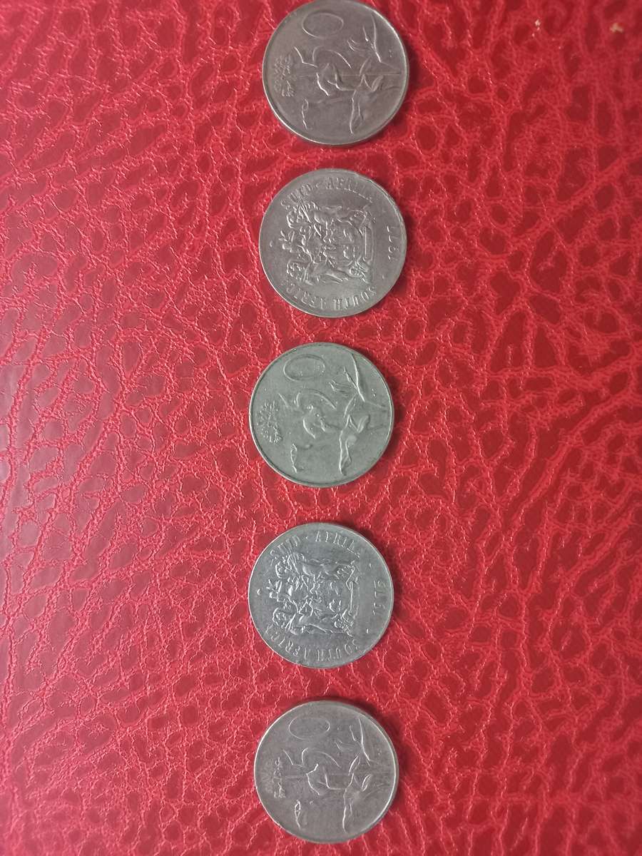 South Africa 50c collection(1974,75,76,77,79)Sell per coin