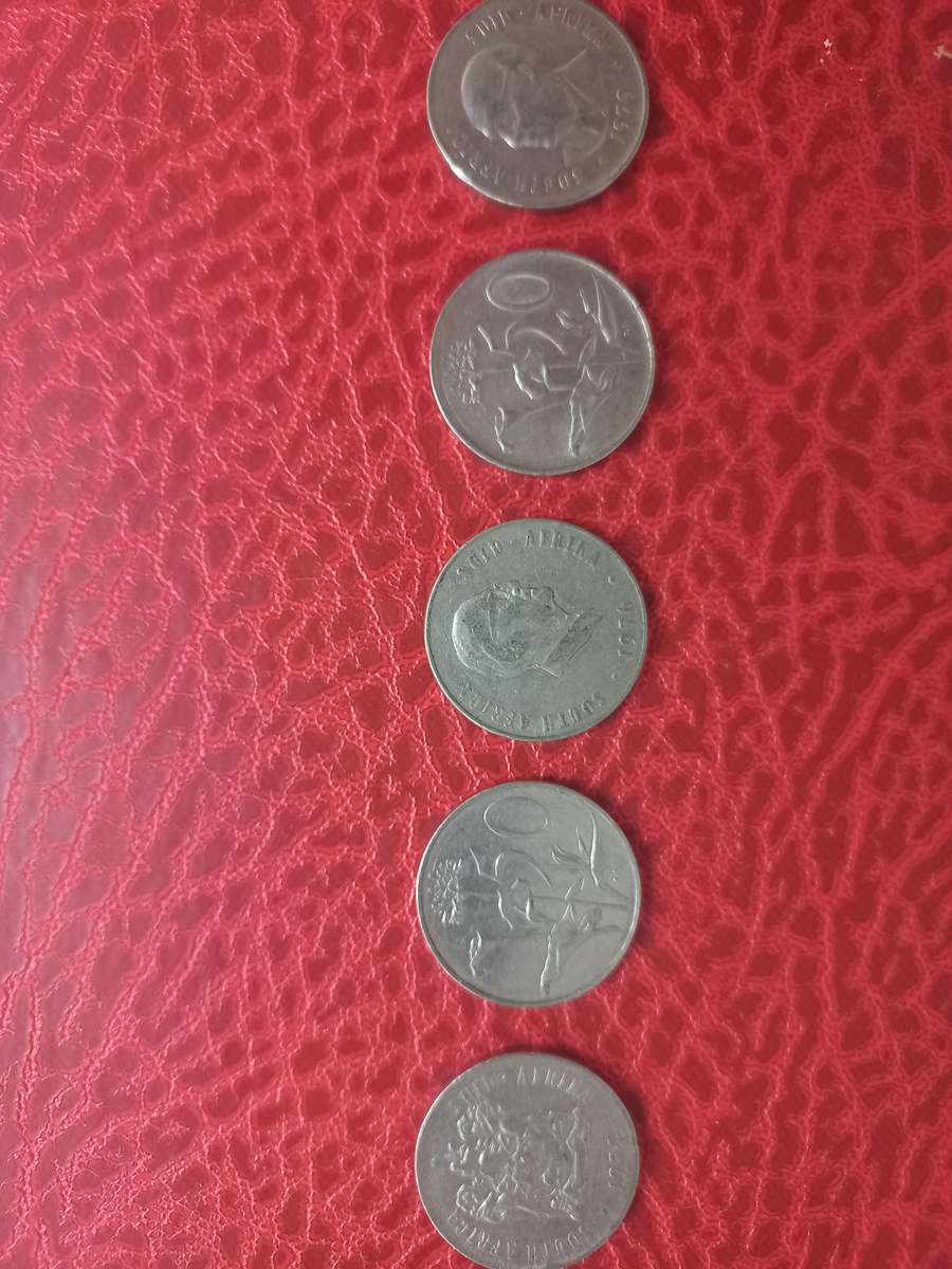 South Africa 50c collection(1974,75,76,77,79)Sell per coin