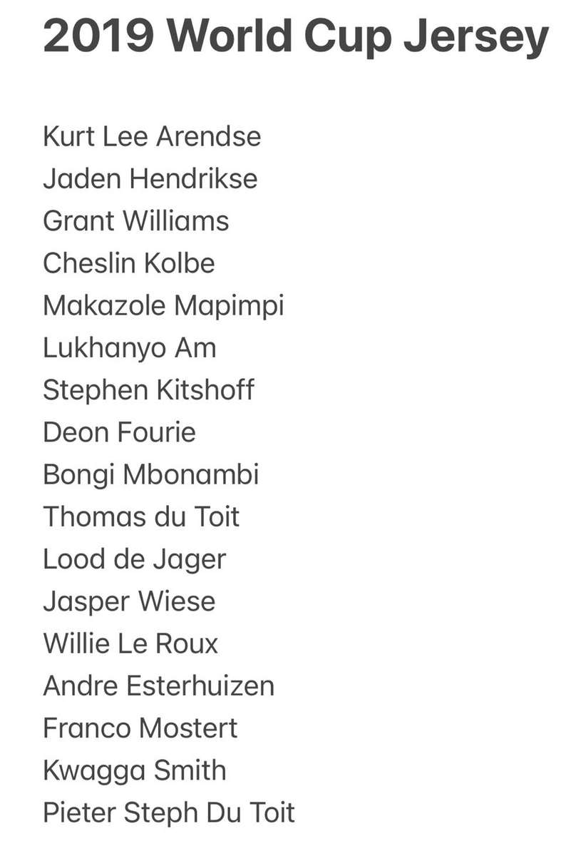 Rugby World Cup 2019 Replica Jersey Signed by player listed in the Pics