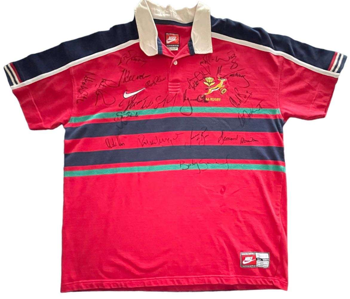 Springbok Rugby Practice Jersey Signed by Squad